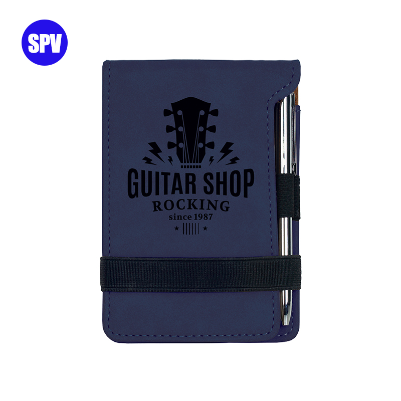 Laserable Leatherette Mini Notepad with Pen Laserable Leatherette Mini Notepad with Pen