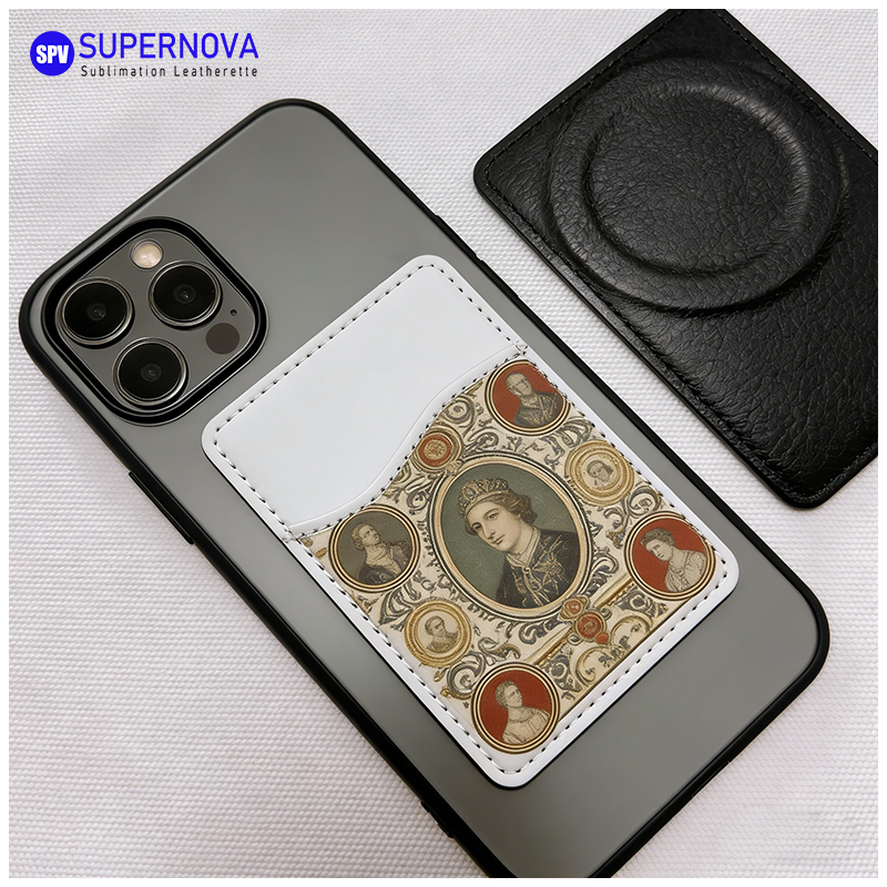 Sublimation Leatherette Phone Card Holder with Magnet