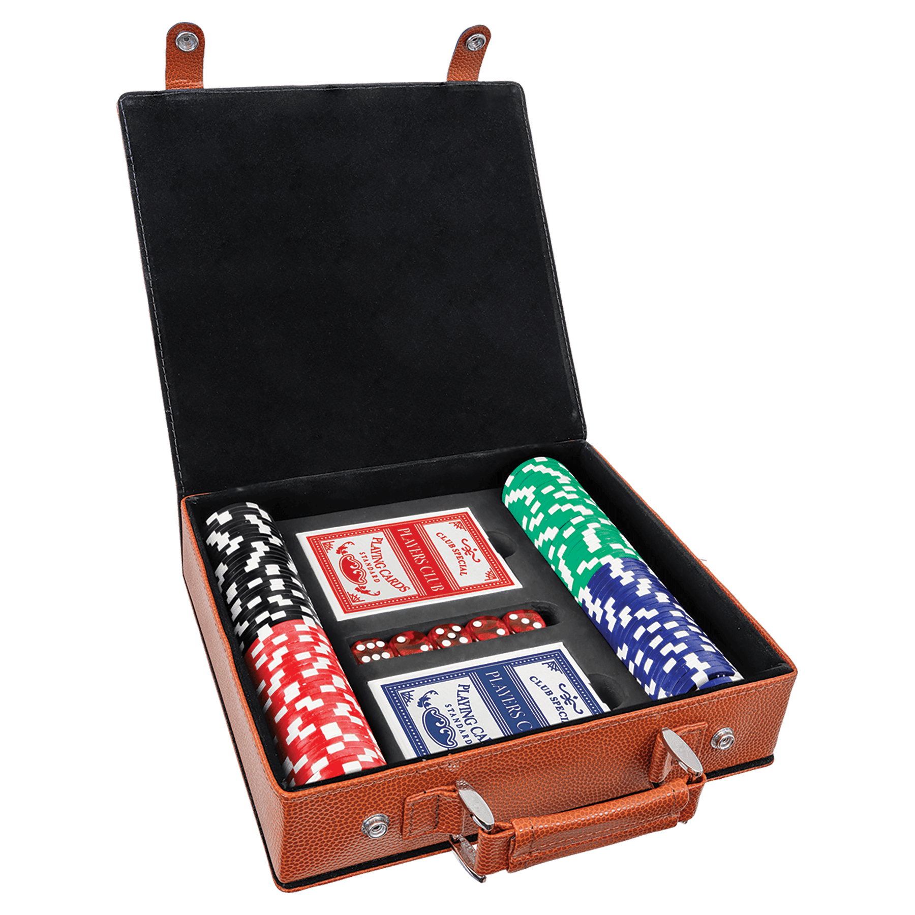 Laserable Leatherette Poker, Card and Dice Sets
