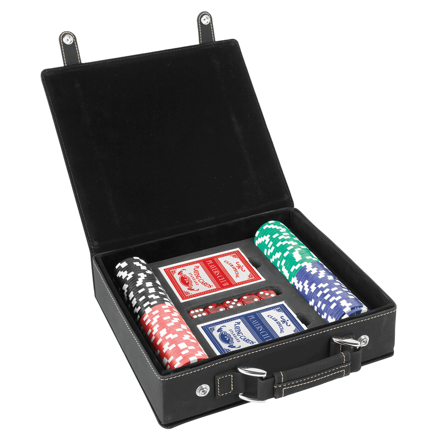 Laserable Leatherette Poker, Card and Dice Sets