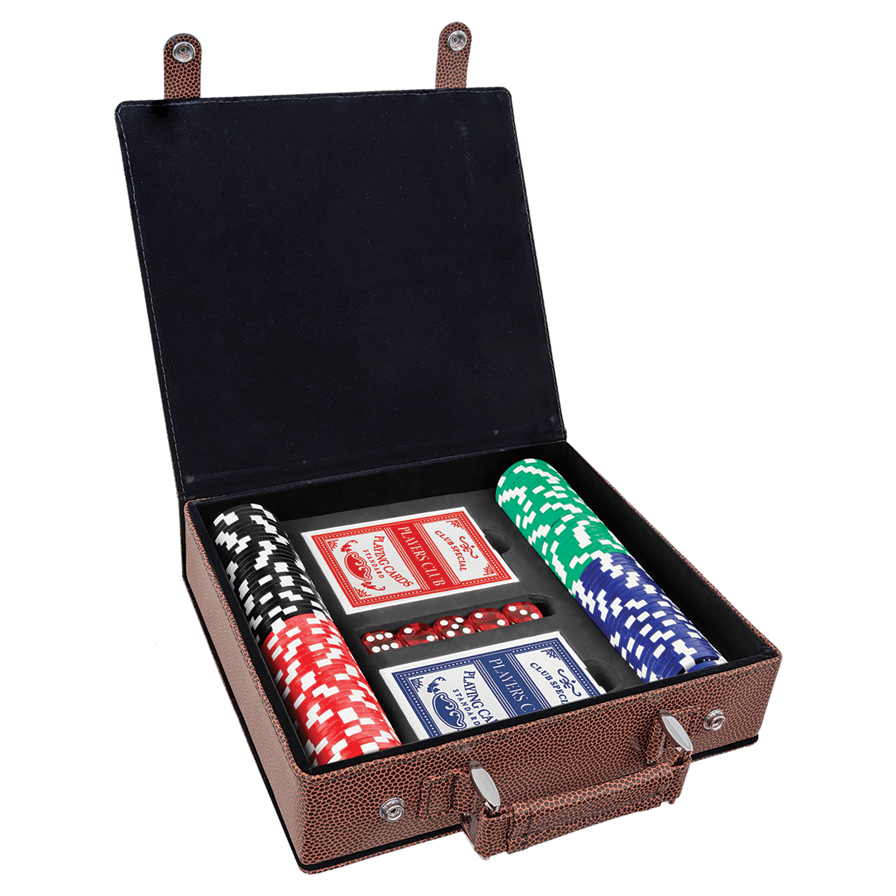 Laserable Leatherette Poker, Card and Dice Sets