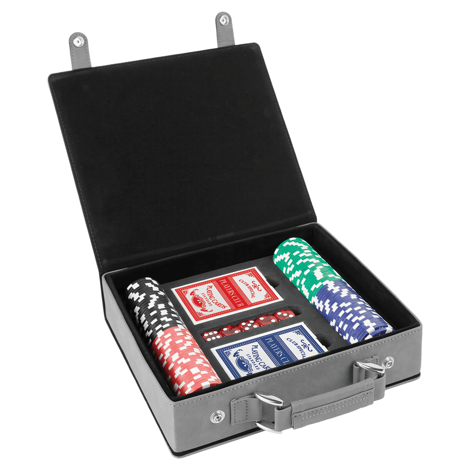 Laserable Leatherette Poker, Card and Dice Sets