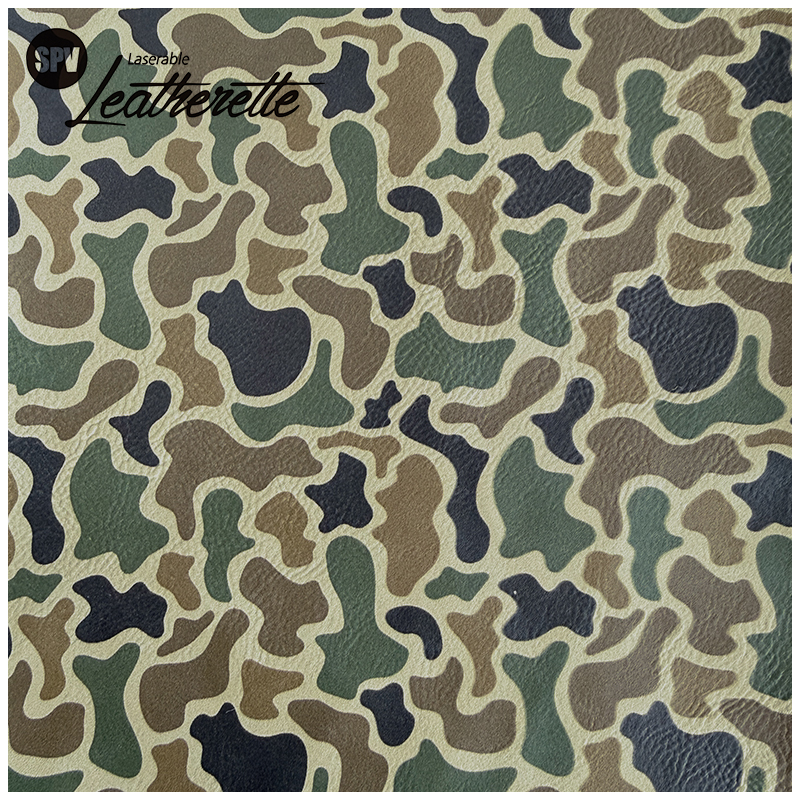 Camouflage Laserable Leatherette Sheet  with adhesive/without adhesive