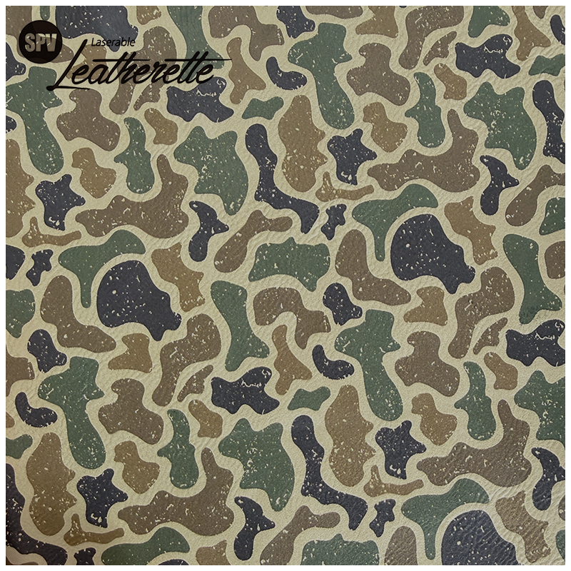 Camouflage Laserable Leatherette Sheet  with adhesive/without adhesive