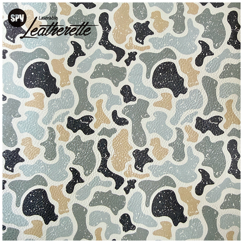 Camouflage Laserable Leatherette Sheet  with adhesive/without adhesive