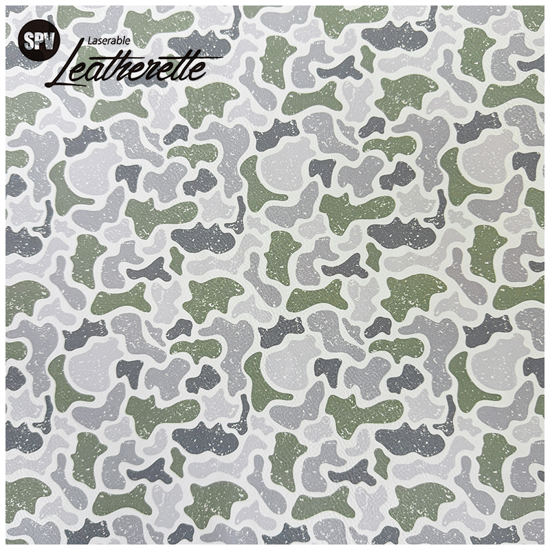 Camouflage Laserable Leatherette Sheet  with adhesive/without adhesive