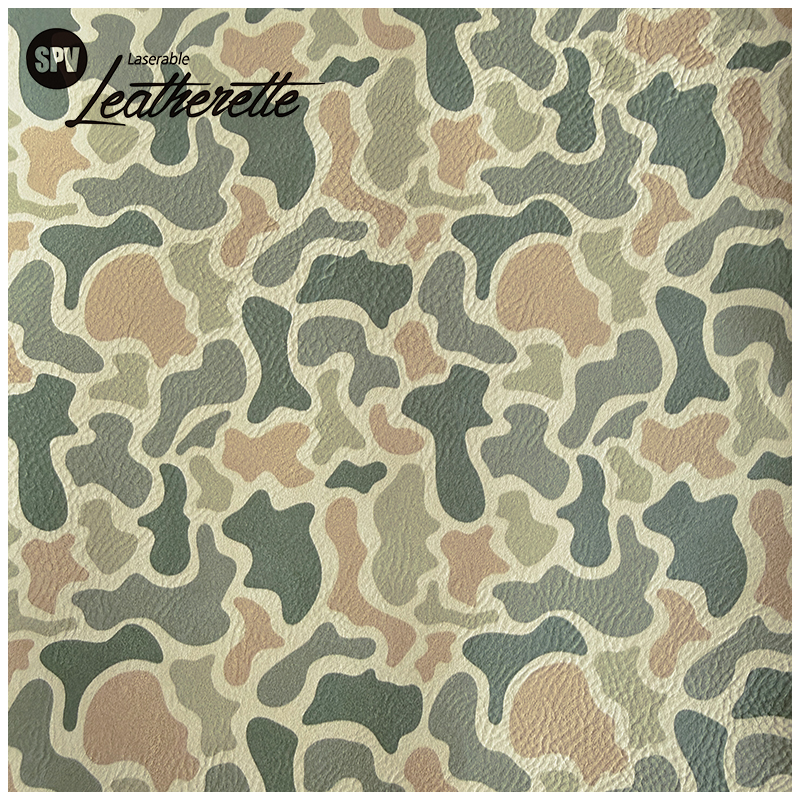 Camouflage Laserable Leatherette Sheet  with adhesive/without adhesive