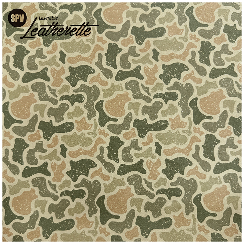 Camouflage Laserable Leatherette Sheet  with adhesive/without adhesive