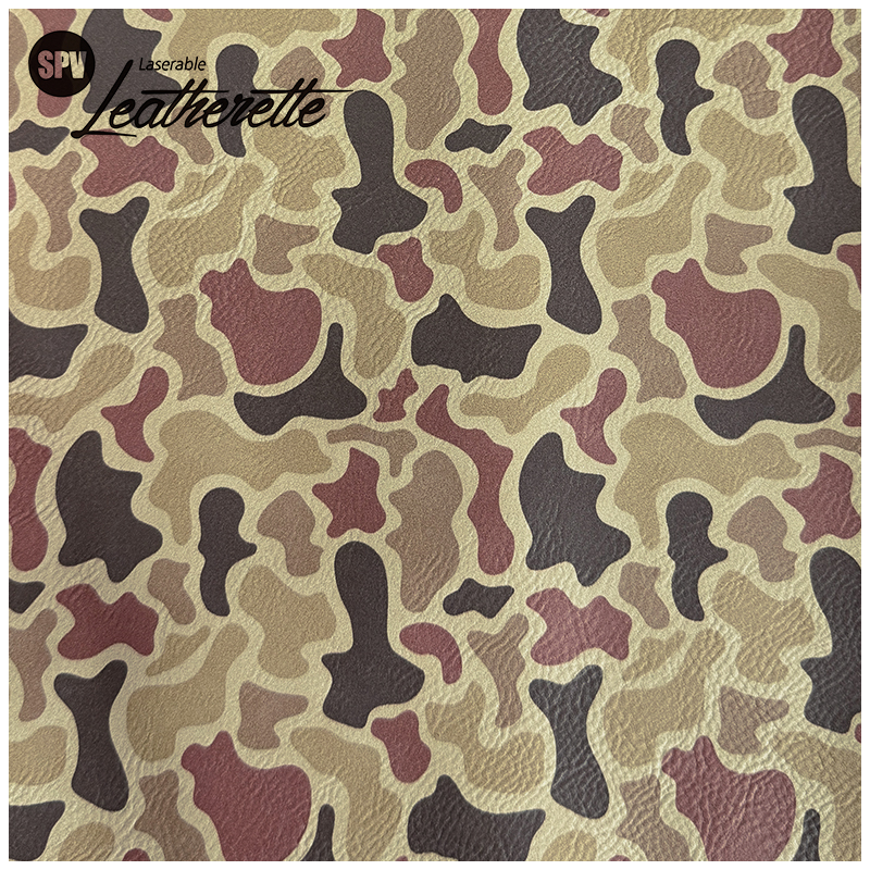 Camouflage Laserable Leatherette Sheet  with adhesive/without adhesive