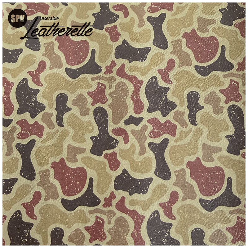 Camouflage Laserable Leatherette Sheet  with adhesive/without adhesive