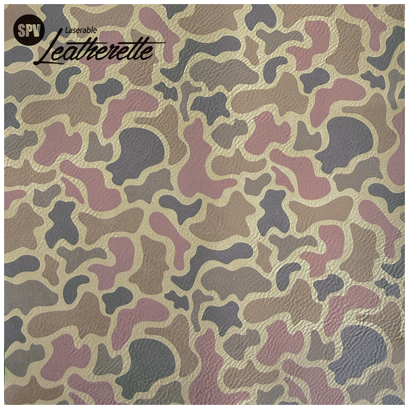 Camouflage Laserable Leatherette Sheet  with adhesive/without adhesive
