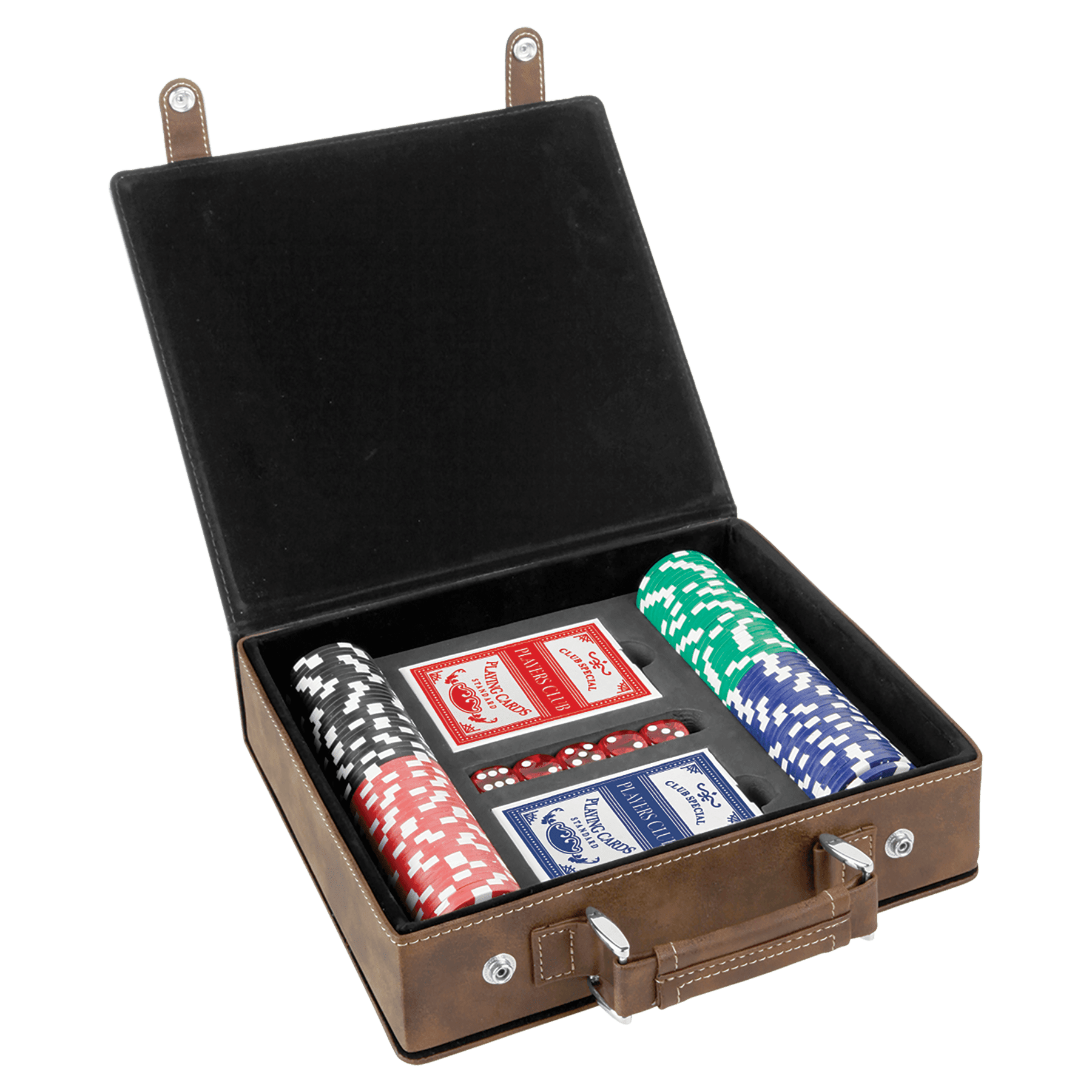Laserable Leatherette Poker, Card and Dice Sets