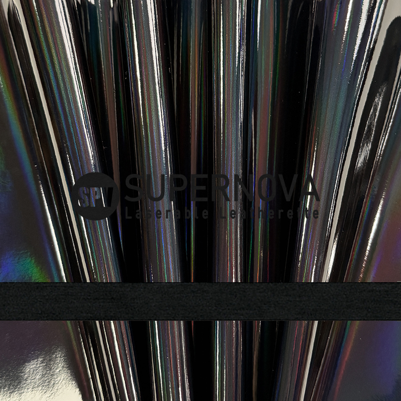 Holographic Laserable Leatherette Sheet  with adhesive/without adhesive