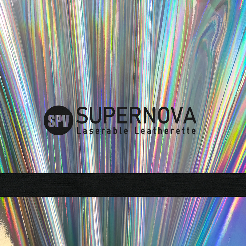 Holographic Laserable Leatherette Sheet  with adhesive/without adhesive