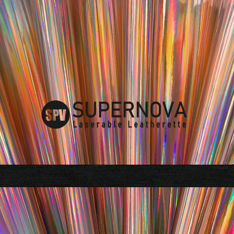 Holographic Laserable Leatherette Sheet  with adhesive/without adhesive