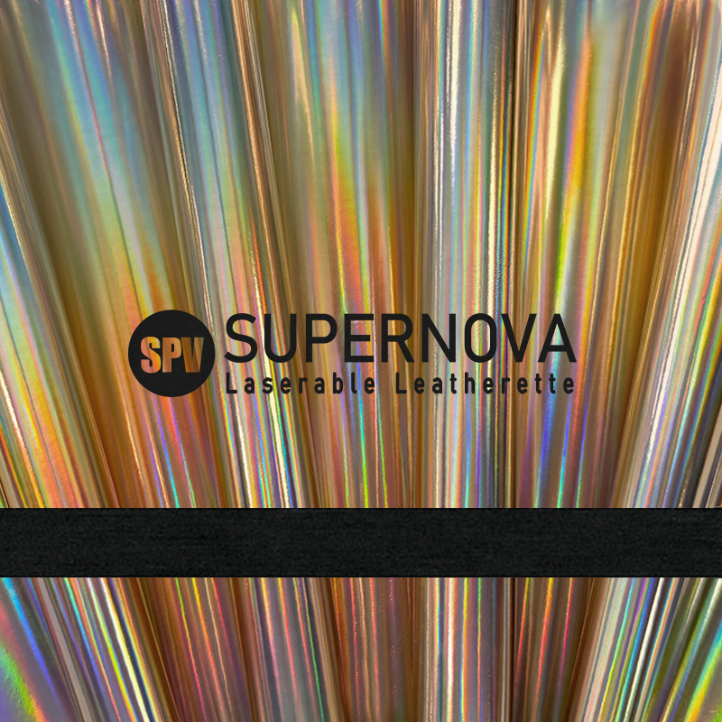 Holographic Laserable Leatherette Sheet  with adhesive/without adhesive