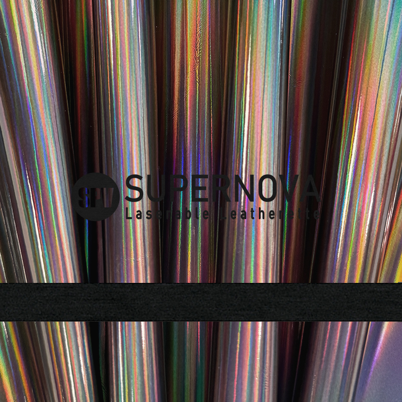 Holographic Laserable Leatherette Sheet  with adhesive/without adhesive