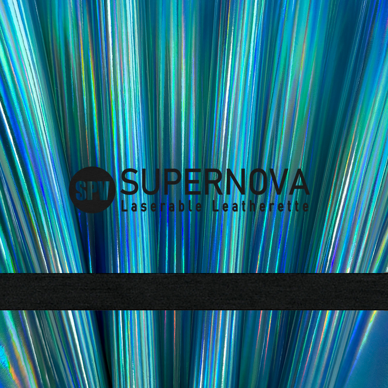 Holographic Laserable Leatherette Sheet  with adhesive/without adhesive