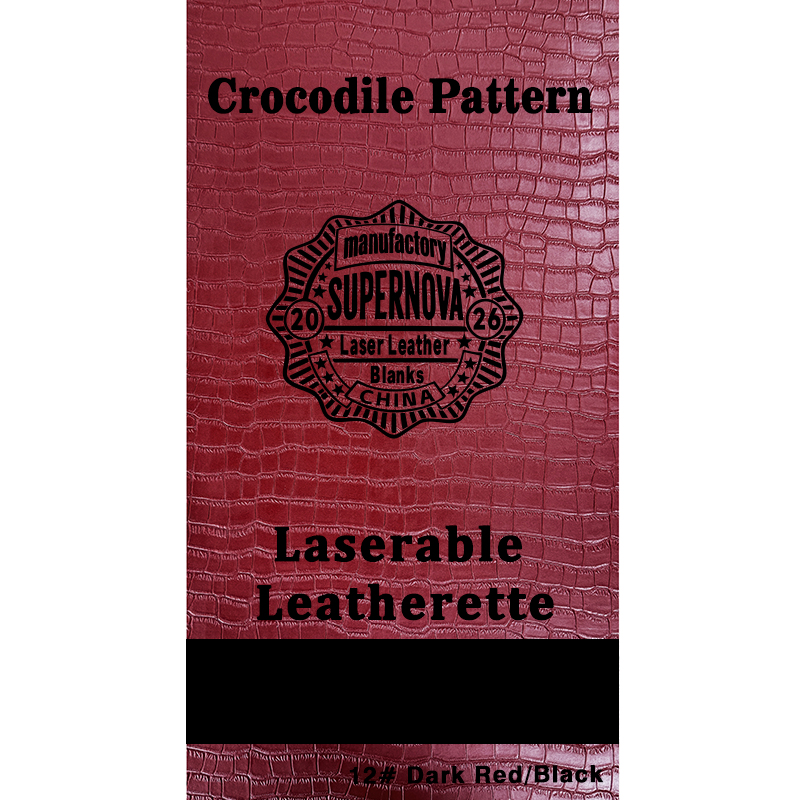 Crocodile Embossed Laserable Leatherette Sheet with adhesive/without adhesive Crocodile Embossed Laserable Leatherette Sheet with adhesive/without adhesive