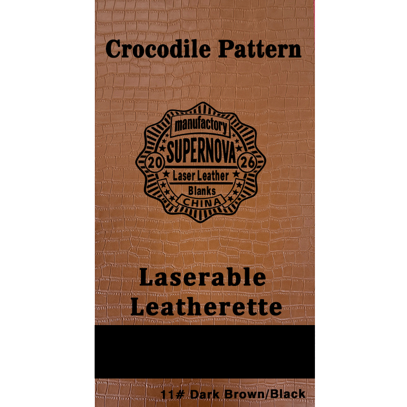 Crocodile Embossed Laserable Leatherette Sheet with adhesive/without adhesive Crocodile Embossed Laserable Leatherette Sheet with adhesive/without adhesive
