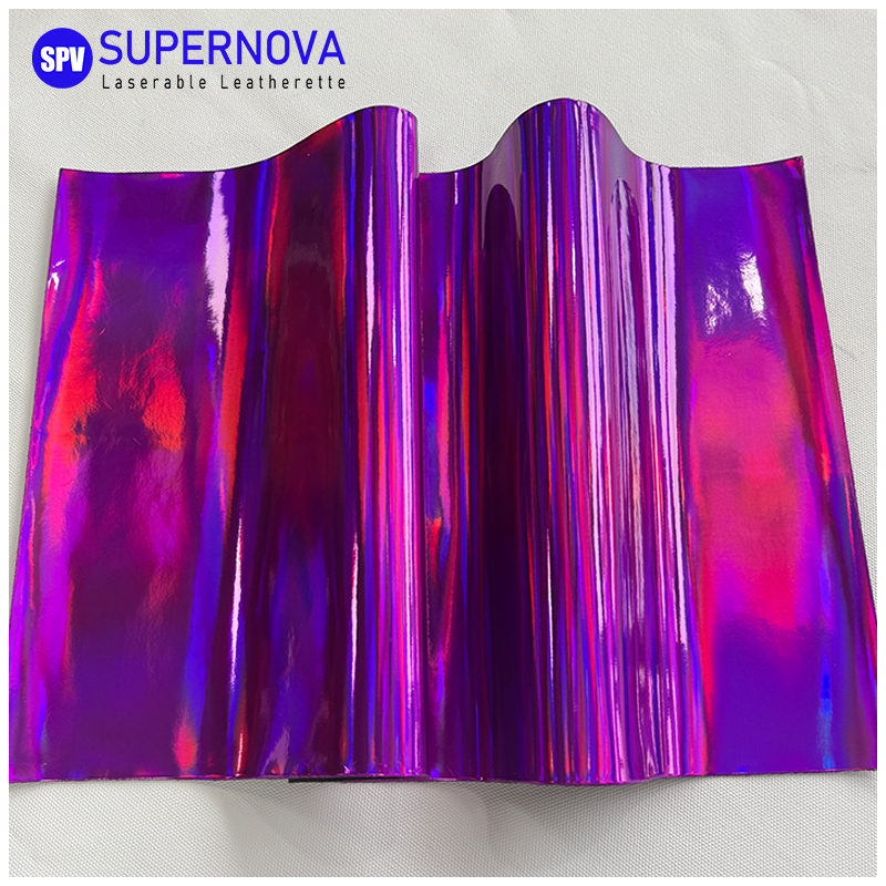 Holographic Laserable Leatherette Sheet  with adhesive/without adhesive