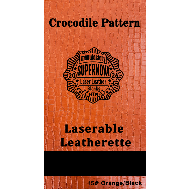 Crocodile Embossed Laserable Leatherette Sheet with adhesive/without adhesive Crocodile Embossed Laserable Leatherette Sheet with adhesive/without adhesive
