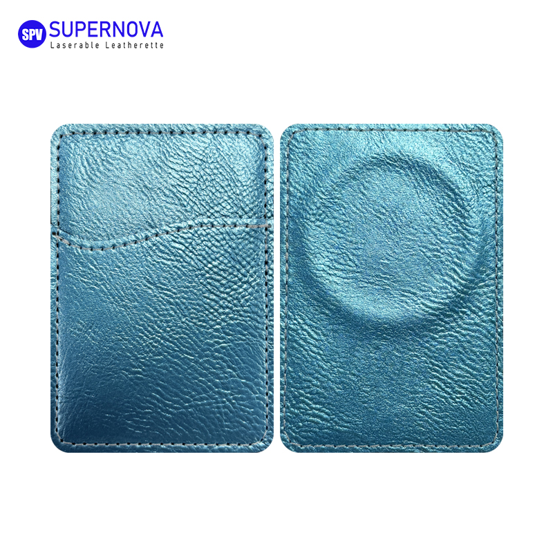 Laserable Leatherette Phone Card Holder with Magnet