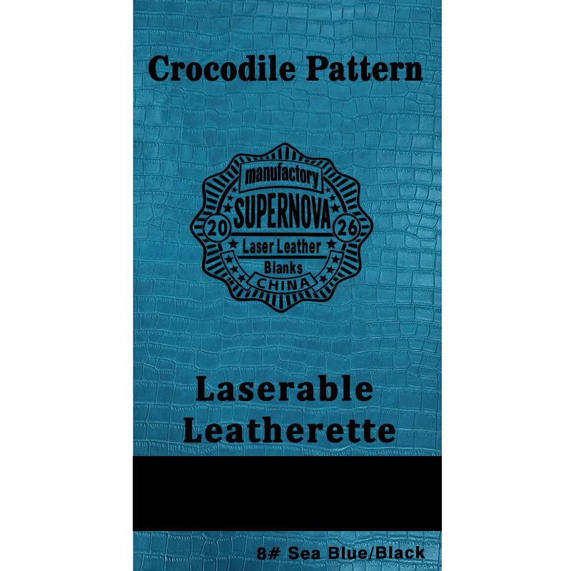 Crocodile Embossed Laserable Leatherette Sheet with adhesive/without adhesive Crocodile Embossed Laserable Leatherette Sheet with adhesive/without adhesive