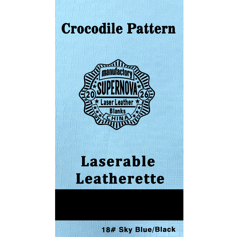 Crocodile Embossed Laserable Leatherette Sheet with adhesive/without adhesive Crocodile Embossed Laserable Leatherette Sheet with adhesive/without adhesive