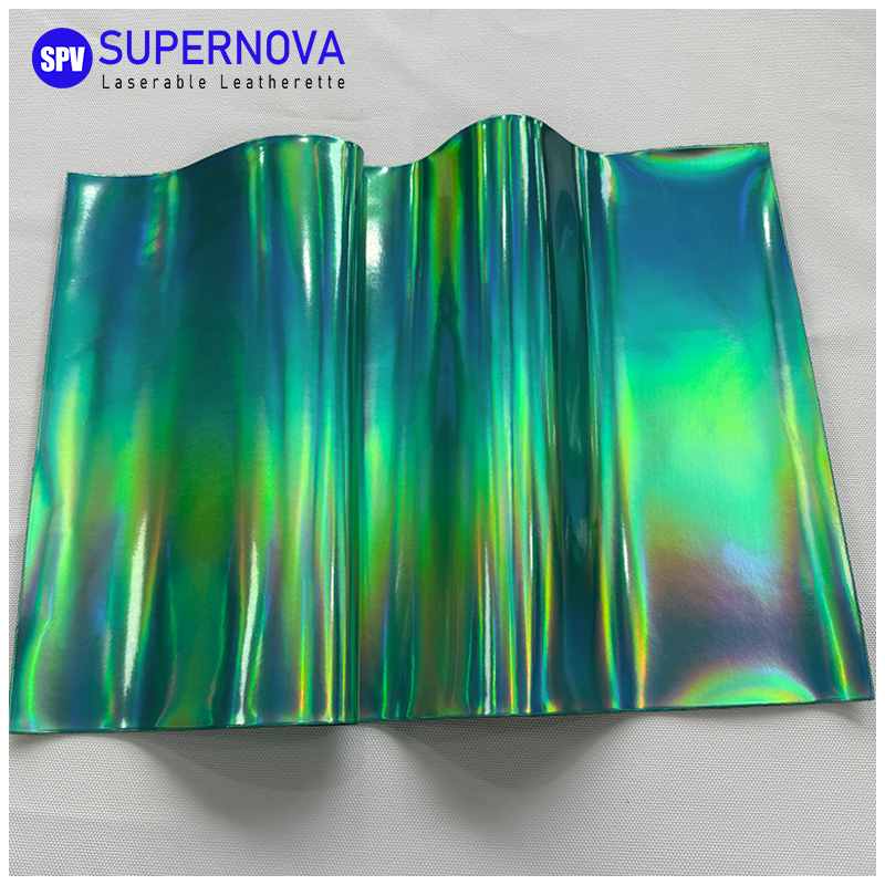 Holographic Laserable Leatherette Sheet  with adhesive/without adhesive