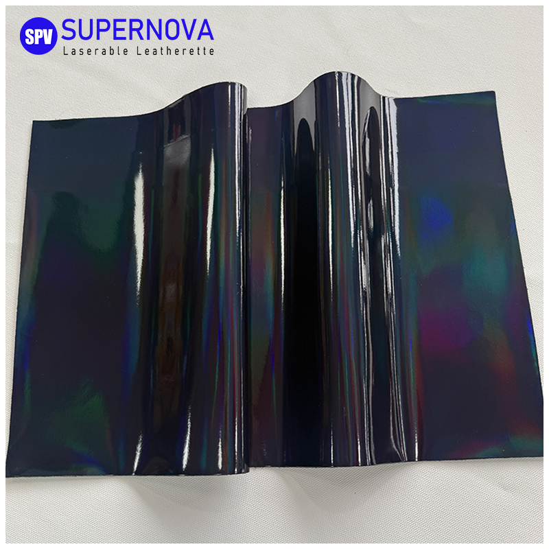 Holographic Laserable Leatherette Sheet  with adhesive/without adhesive