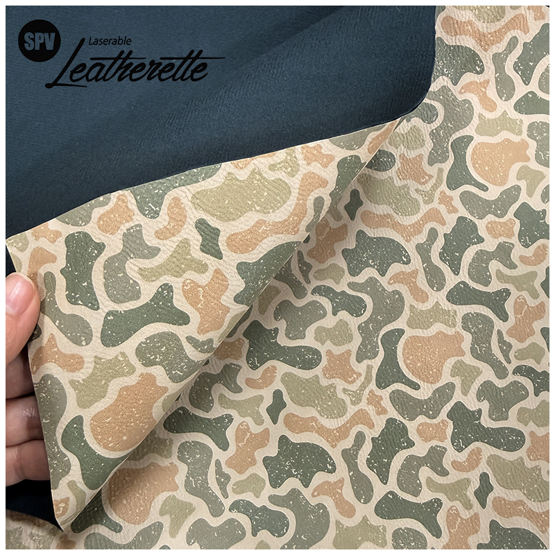 Camouflage Laserable Leatherette Sheet  with adhesive/without adhesive