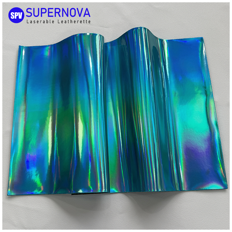 Holographic Laserable Leatherette Sheet  with adhesive/without adhesive