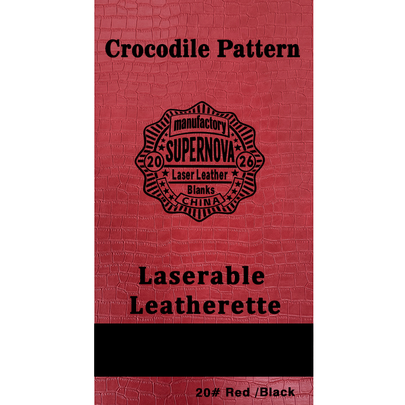 Crocodile Embossed Laserable Leatherette Sheet with adhesive/without adhesive Crocodile Embossed Laserable Leatherette Sheet with adhesive/without adhesive