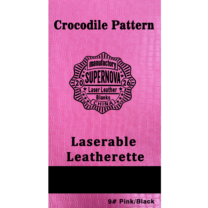Crocodile Embossed Laserable Leatherette Sheet with adhesive/without adhesive Crocodile Embossed Laserable Leatherette Sheet with adhesive/without adhesive