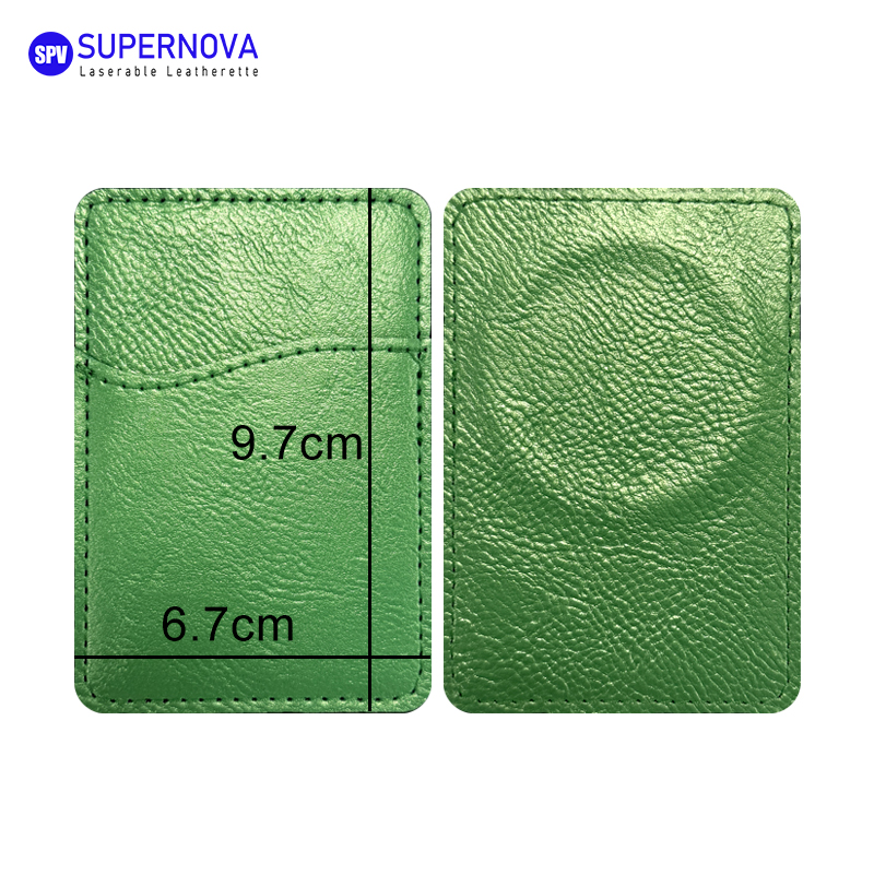 Laserable Leatherette Phone Card Holder with Magnet