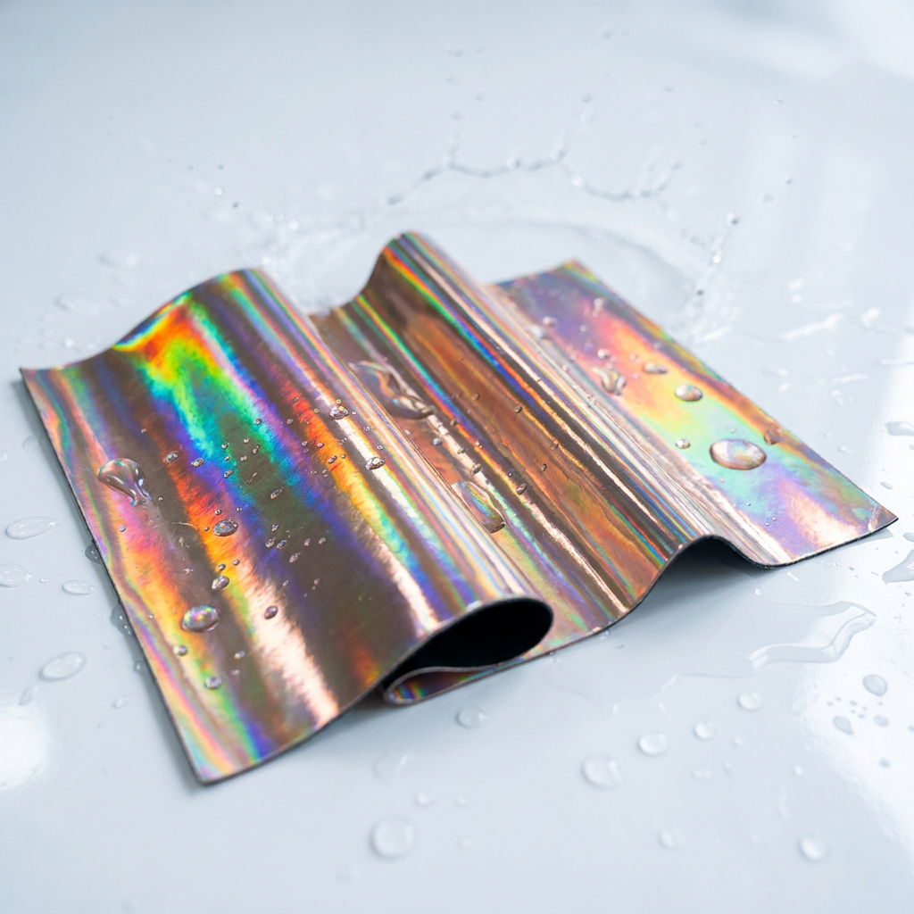 Holographic Laserable Leatherette Sheet  with adhesive/without adhesive