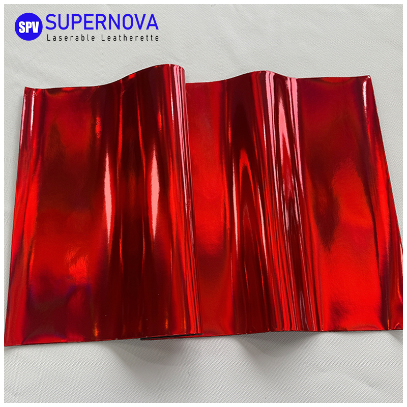 Holographic Laserable Leatherette Sheet  with adhesive/without adhesive