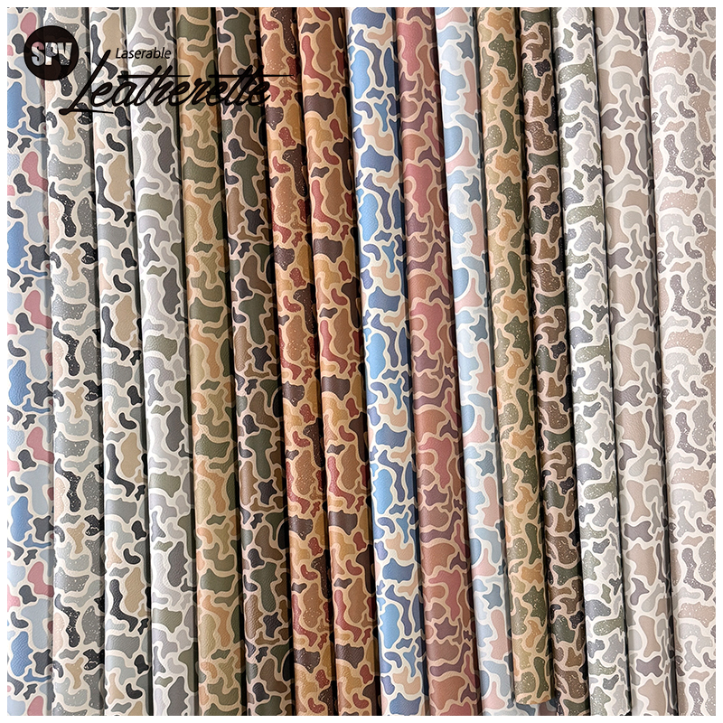 Camouflage Laserable Leatherette Sheet  with adhesive/without adhesive