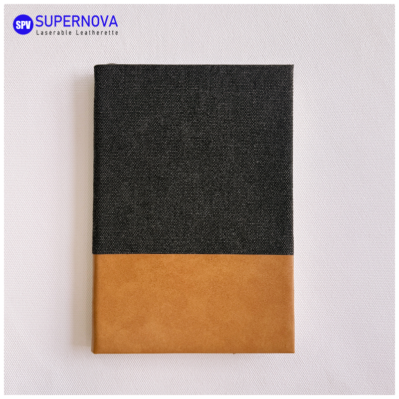 Split Laserable Leatherette & Canvas Notebook Split Laserable Leatherette & Canvas Notebook