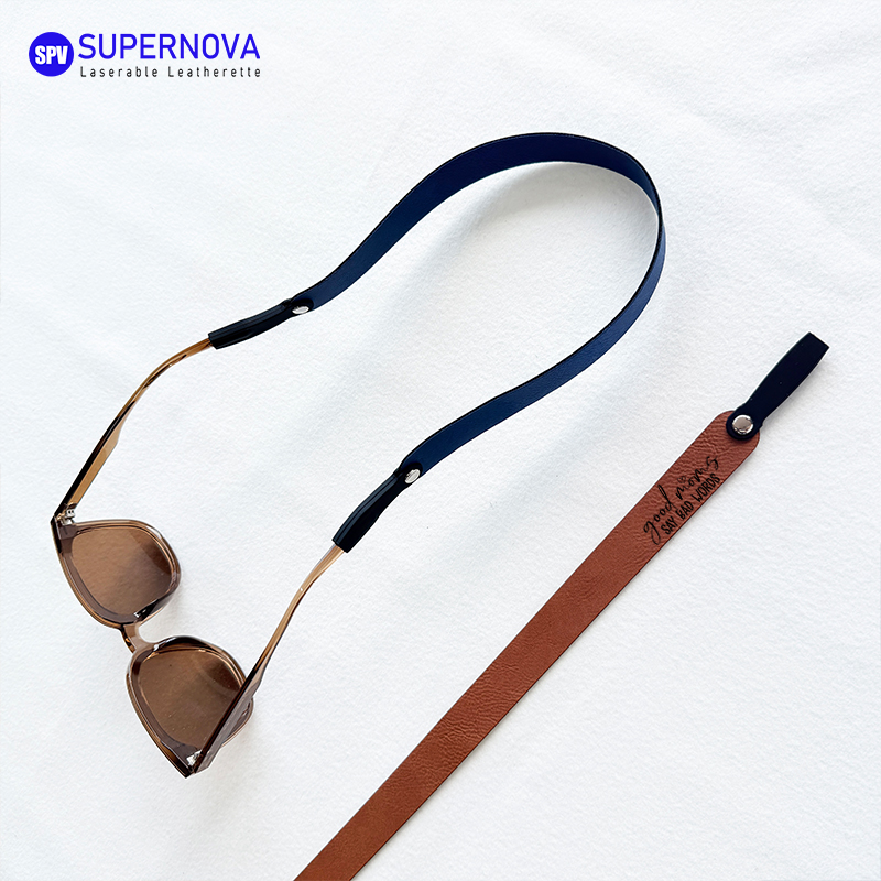Laserable Leatherette Eyeglass Strap