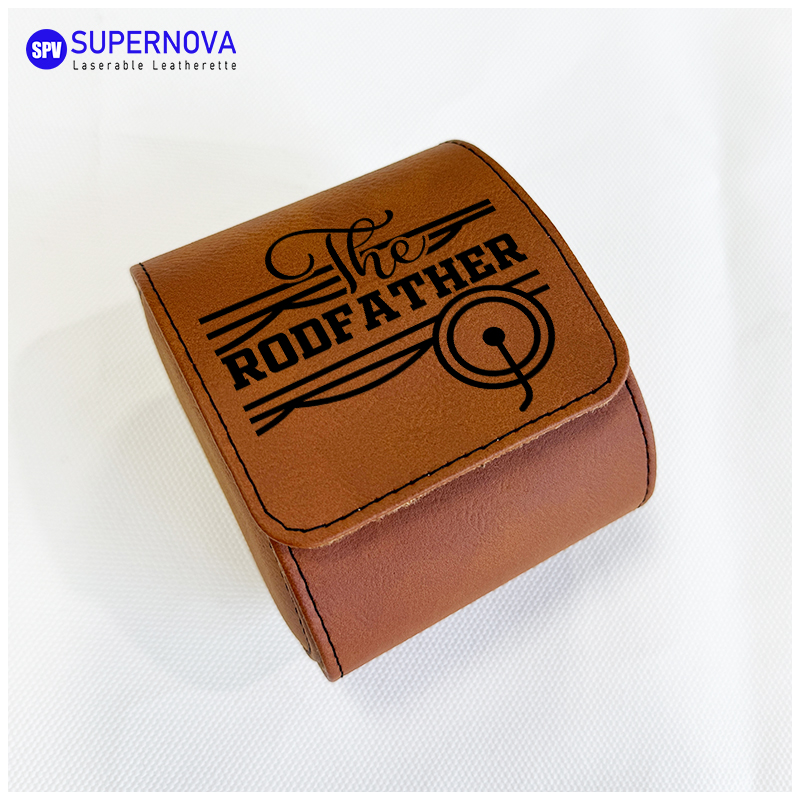 Laserable Leatherette Watch Roll Case Laserable Leatherette Watch Roll Case