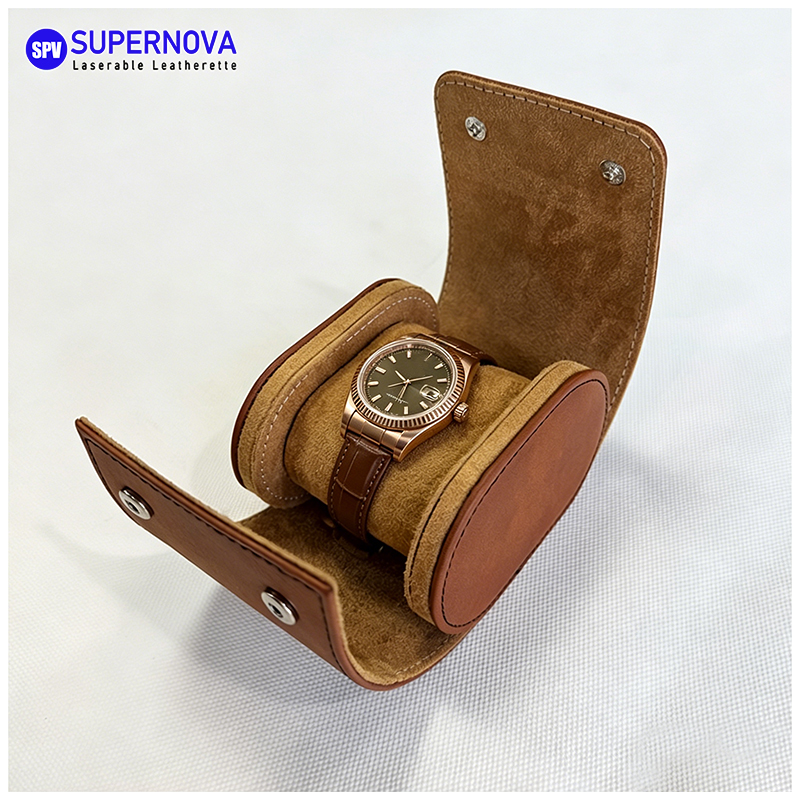 Laserable Leatherette Watch Roll Case Laserable Leatherette Watch Roll Case