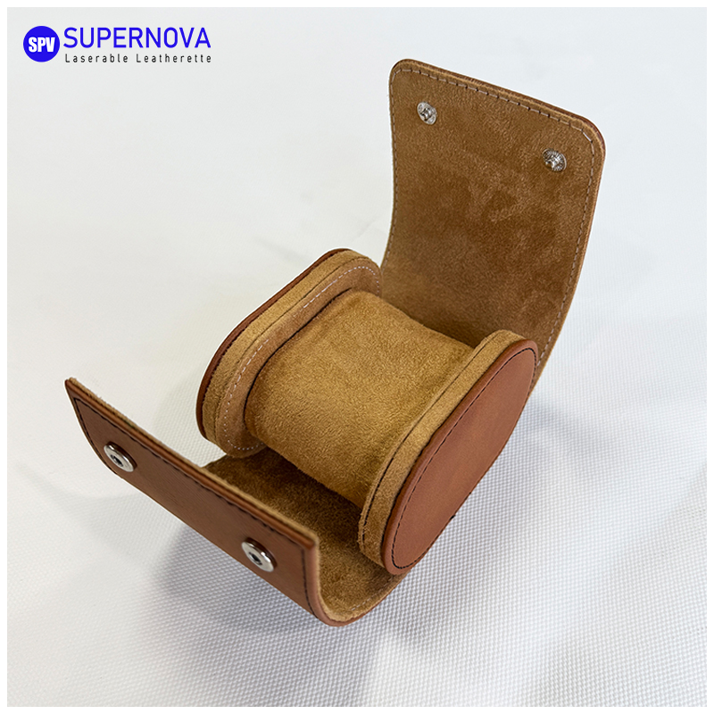 Laserable Leatherette Watch Roll Case Laserable Leatherette Watch Roll Case