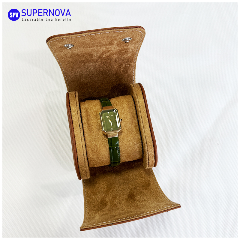 Laserable Leatherette Watch Roll Case Laserable Leatherette Watch Roll Case