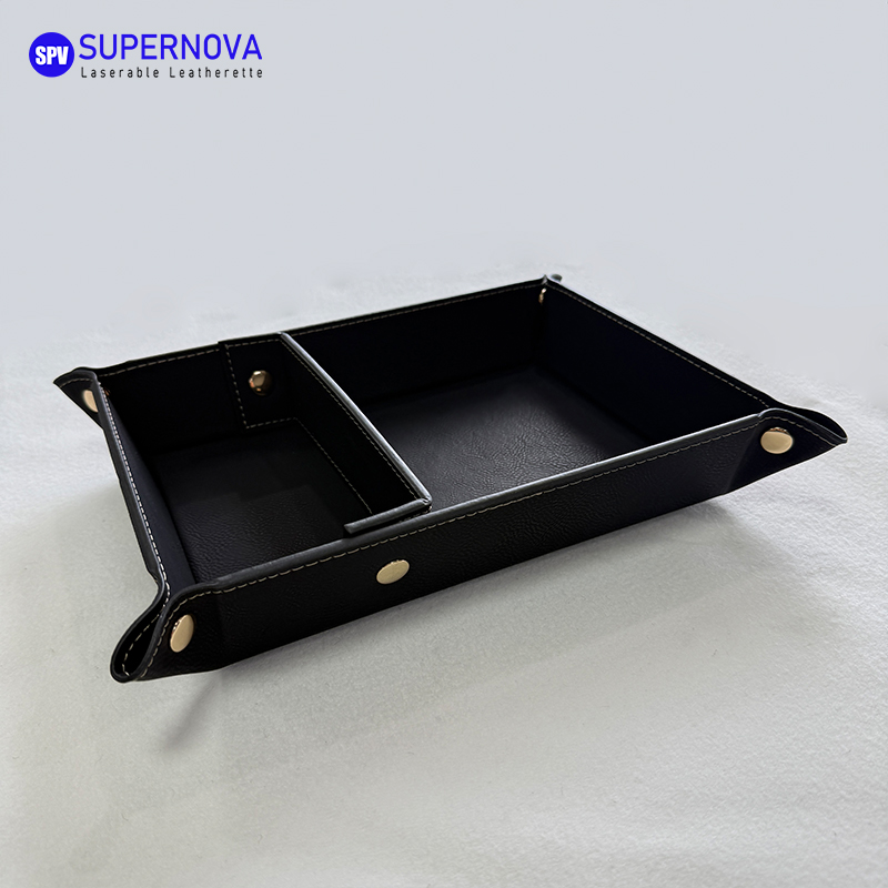 Laserable Leatherette Divided Catchall Tray Laserable Leatherette Divided Catchall Tray