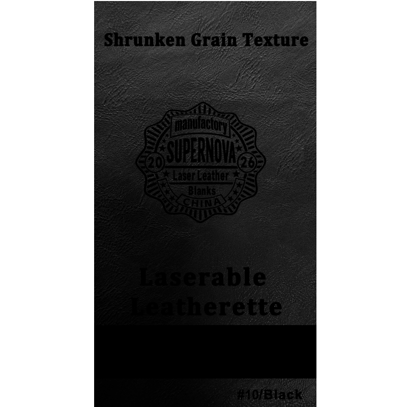 Shrunken Grain Texture Laserable Leatherette Sheet with adhesive/without adhesive