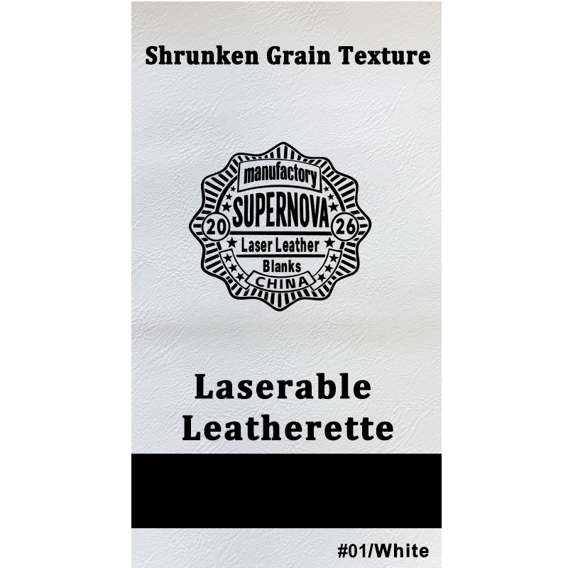 Shrunken Grain Texture Laserable Leatherette Sheet with adhesive/without adhesive