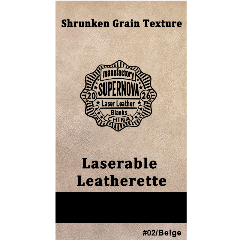 Shrunken Grain Texture Laserable Leatherette Sheet with adhesive/without adhesive