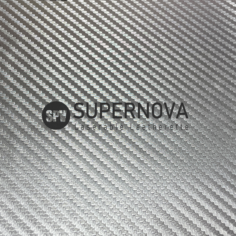 Carbon Fiber Laserable Leatherette Sheet with adhesive/without adhesive